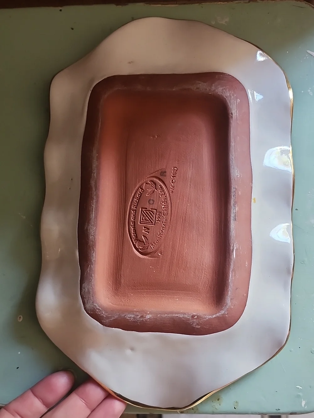 Mackenzie Childs Honeymoon Morning Glory Butter Dish- Vintage & Retired